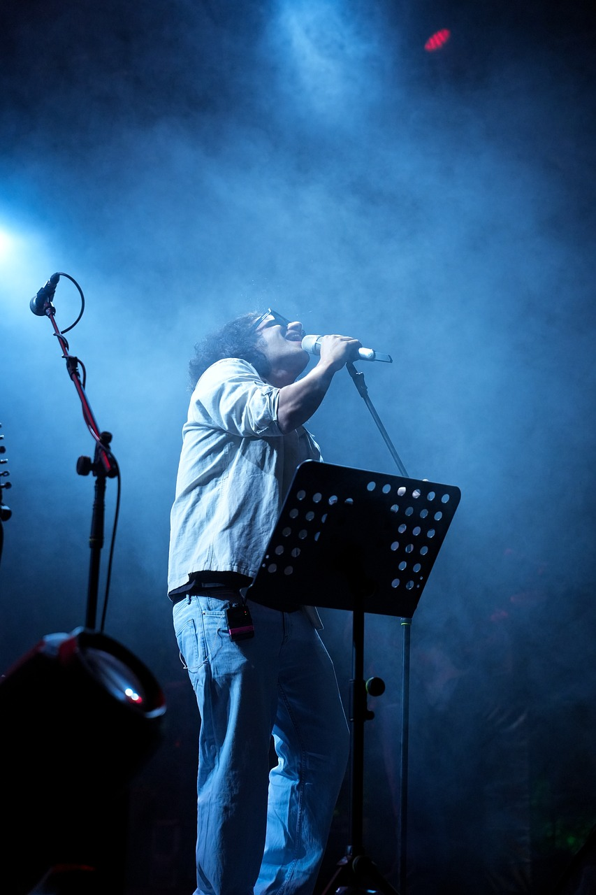 K-pop concert atmosphere with stadium lights