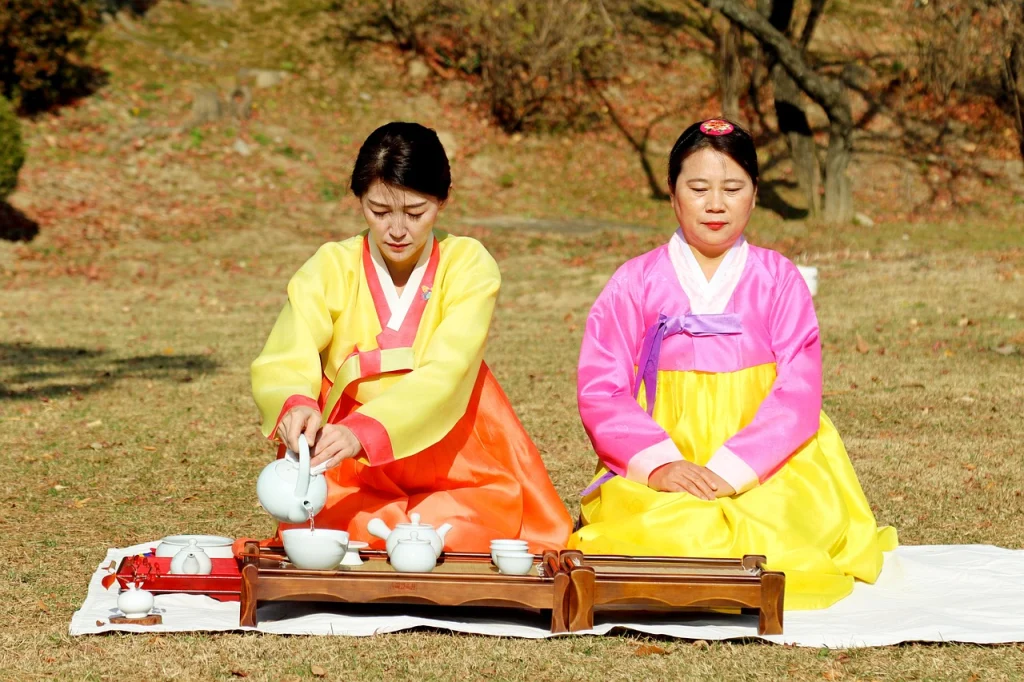 Traditional Korean hanbok representing Korean culture trends and heritage