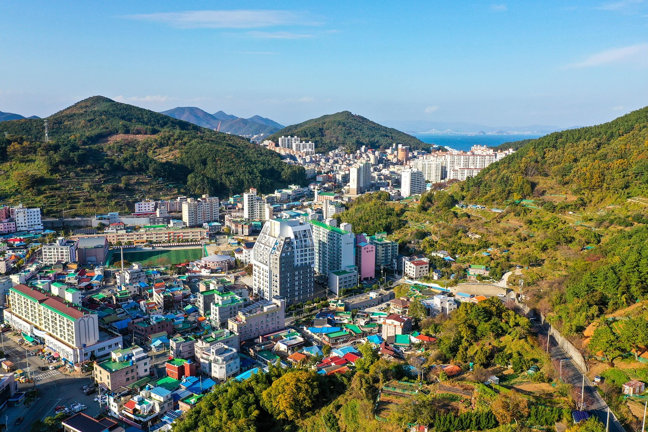 South Korea business district skyline representing economic growth